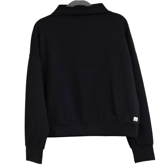 Vuori Tops - Vuori Granite Funnel Neck Pullover Women Medium Black Heather Sweatshirt